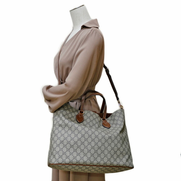 Gucci GG Handbag Supreme Canvas Beige Women's GUCCI Shoulder Bag BRB010000000... - Picture 2 of 11